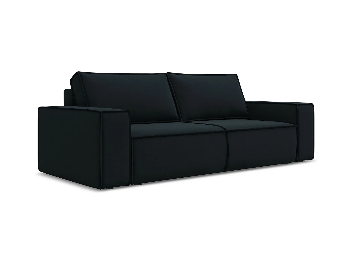 3-Sitzer Sofa mit Schlaffunktion - - Samt - Königsblau - KIMO