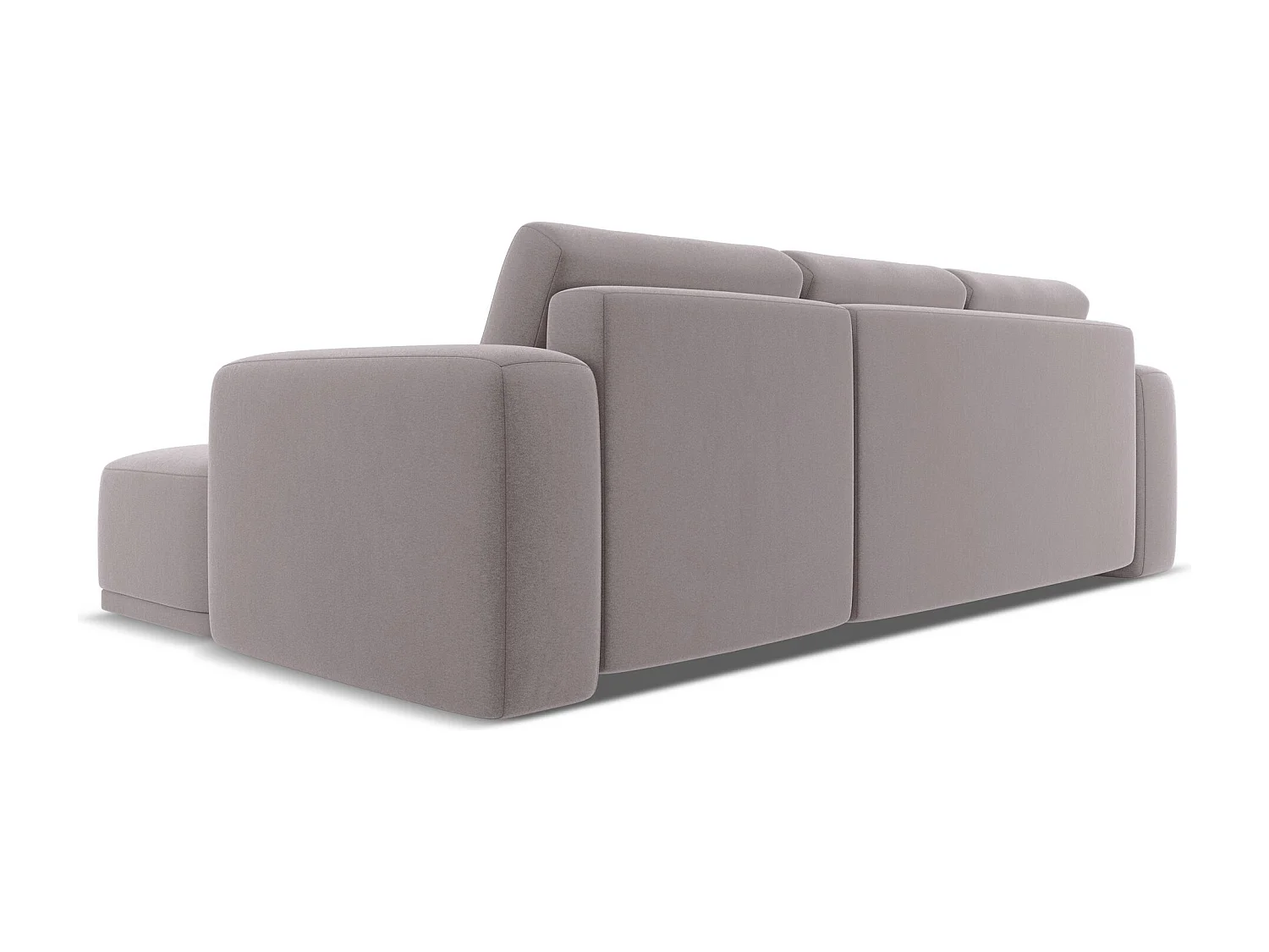 Ecksofa mit Schlaffunktion - Ecke Rechts - Samt - Lavendel - KAILA