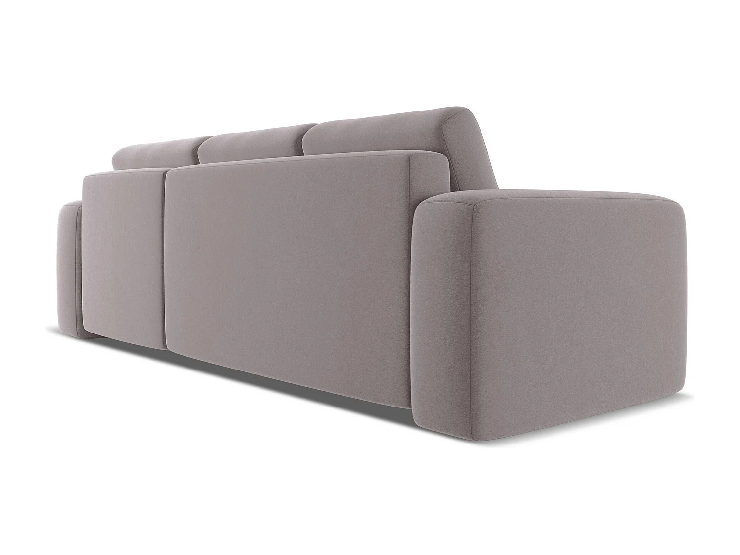 Ecksofa mit Schlaffunktion - Ecke Rechts - Samt - Lavendel - KAILA