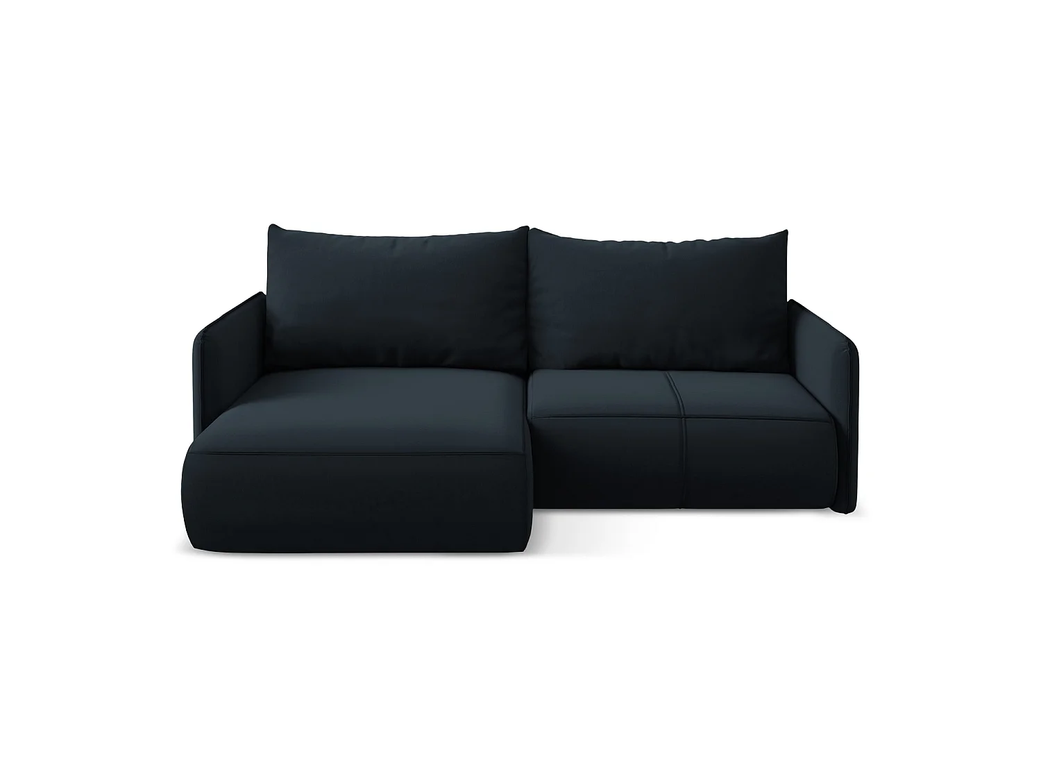 2,5-Sitzer Ecksofa mit Schlaffunktion - Ecke Links - Samt - Königsblau - PALERMO