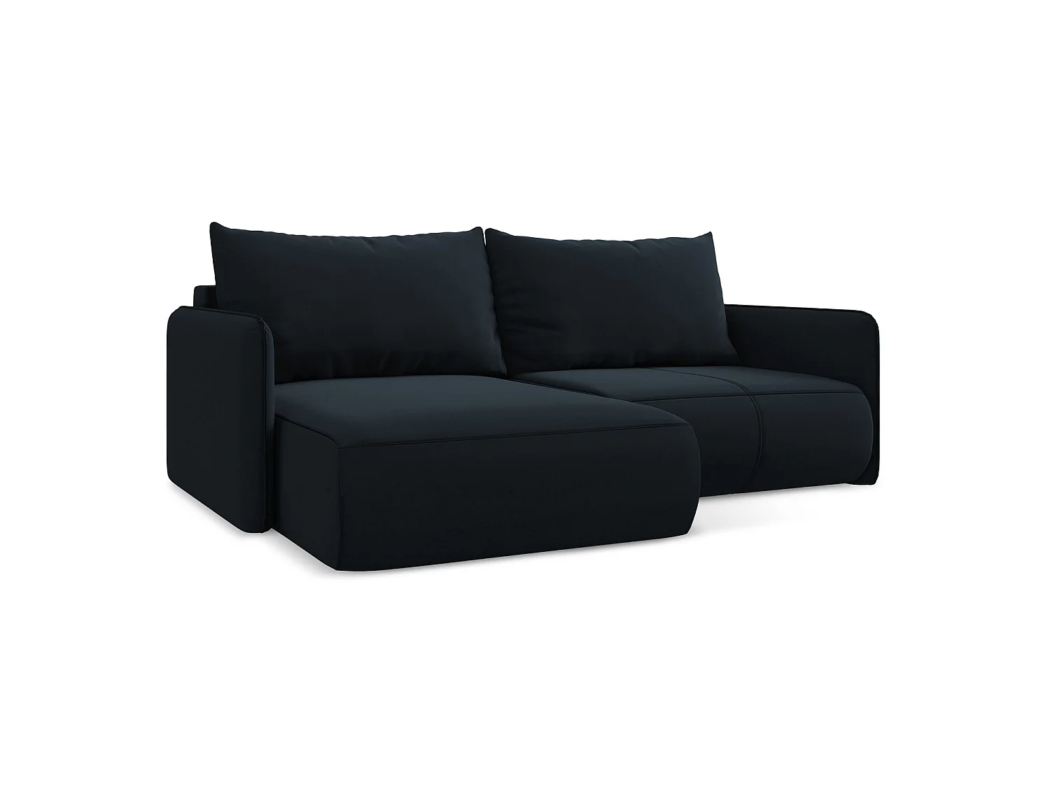 2,5-Sitzer Ecksofa mit Schlaffunktion - Ecke Links - Samt - Königsblau - PALERMO