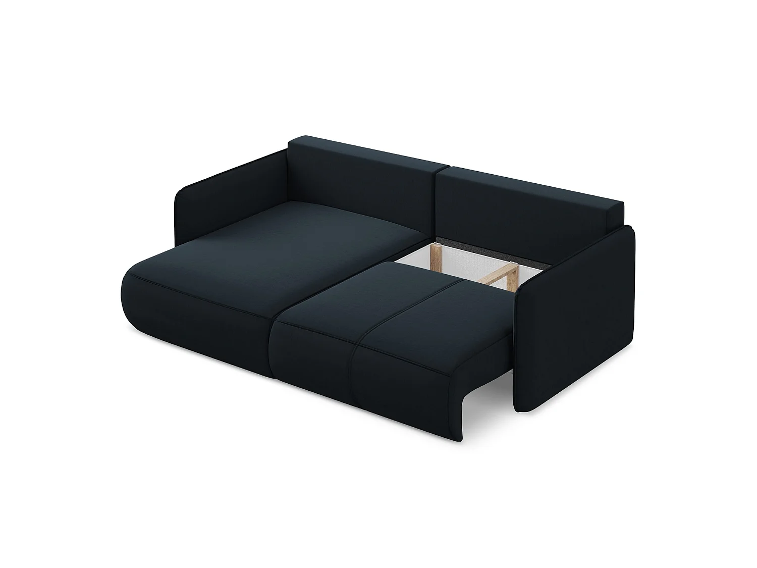 2,5-Sitzer Ecksofa mit Schlaffunktion - Ecke Links - Samt - Königsblau - PALERMO