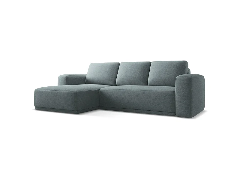 3-Sitzer Ecksofa mit Schlaffunktion - Ecke Links - Chenille - Jeans - KAILA