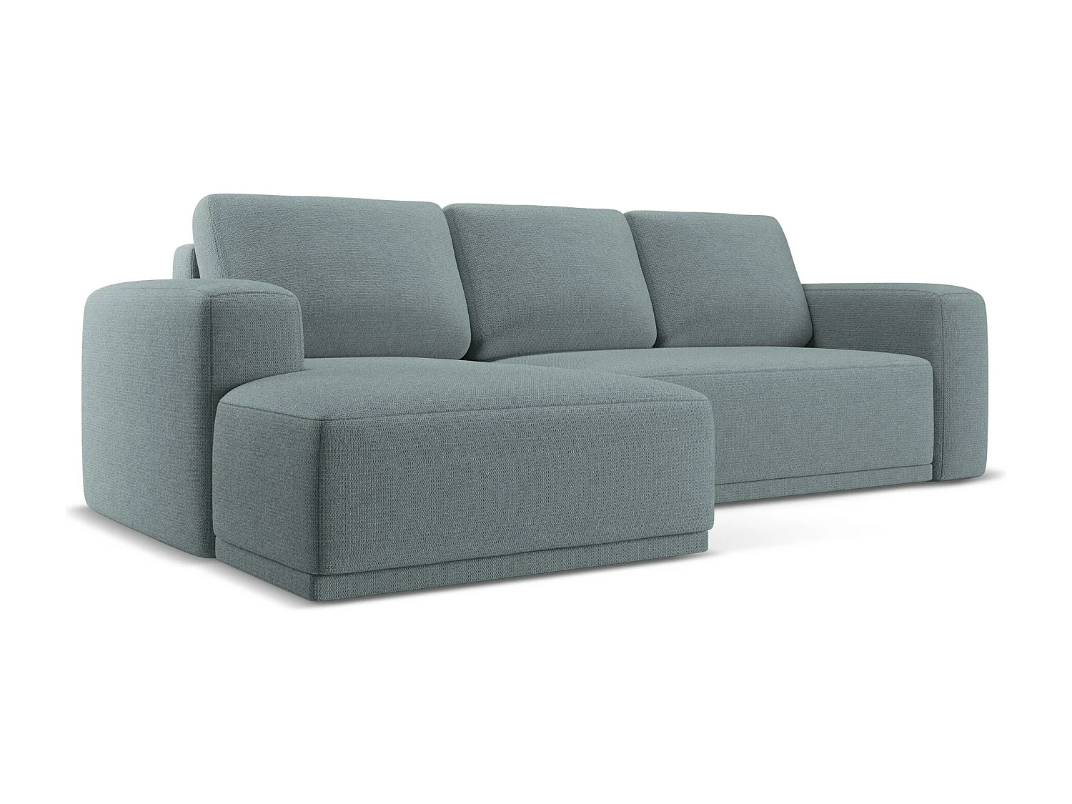 3-Sitzer Ecksofa mit Schlaffunktion - Ecke Links - Chenille - Jeans - KAILA