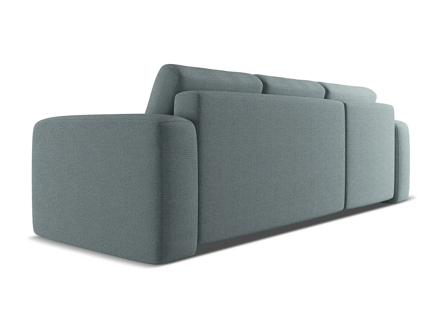 3-Sitzer Ecksofa mit Schlaffunktion - Ecke Links - Chenille - Jeans - KAILA