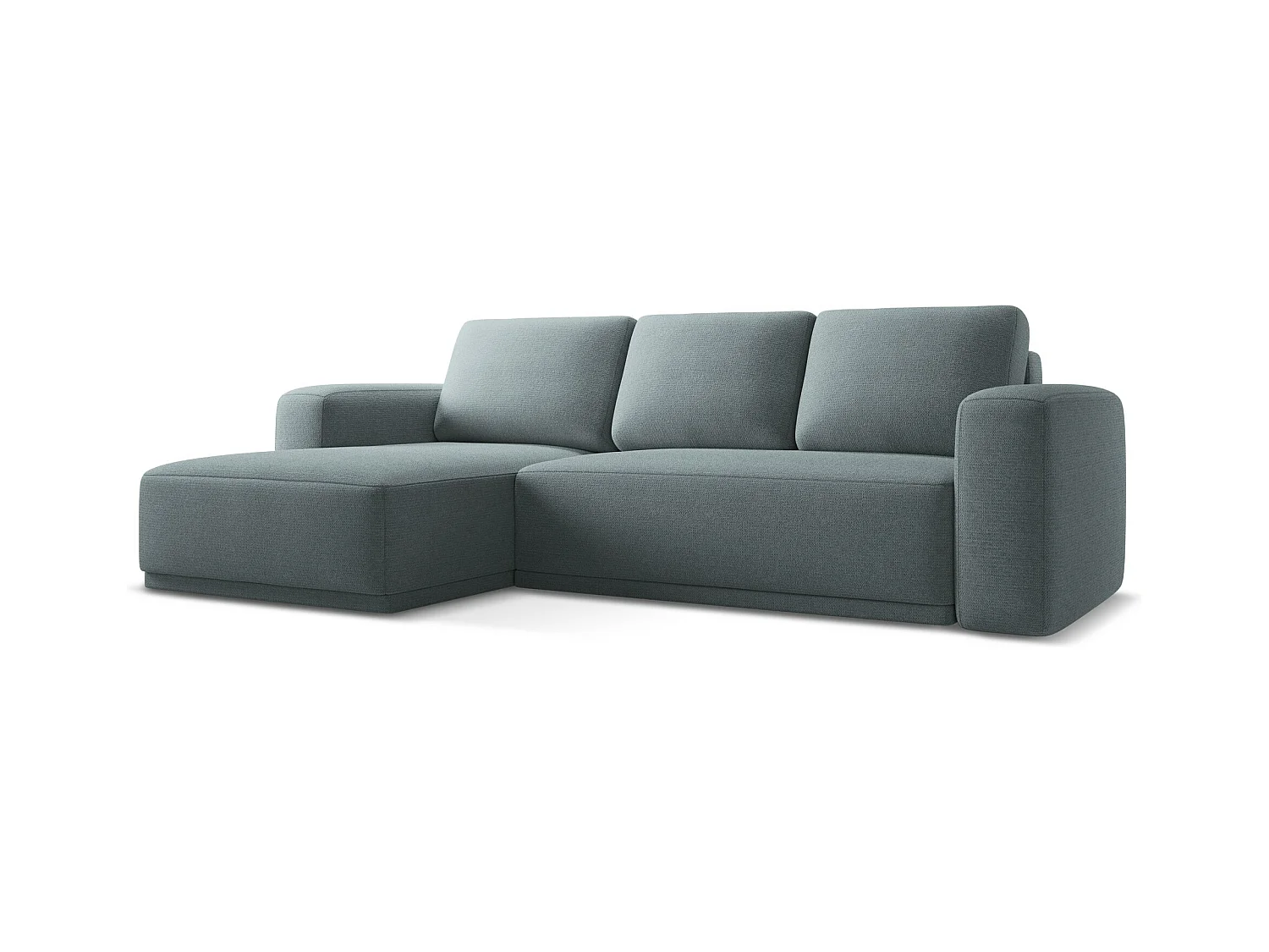 3-Sitzer Ecksofa mit Schlaffunktion - Ecke Links - Chenille - Jeans - KAILA