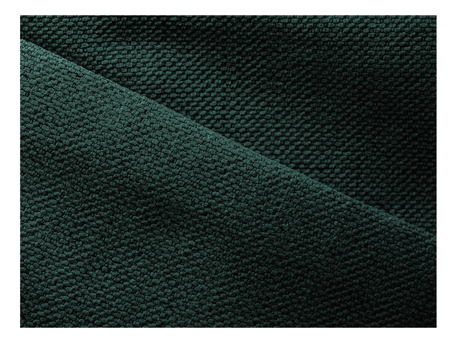 Canapé 3 places convertible en tissu texturé - bouteille verte - KAPUA