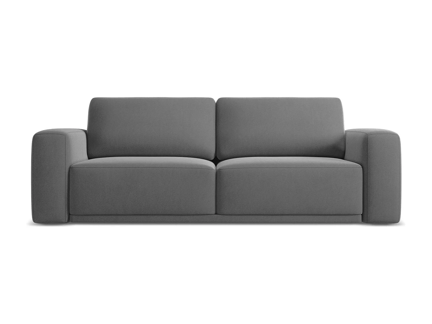 Canapé 3 places convertible en velours - gris - KAILA