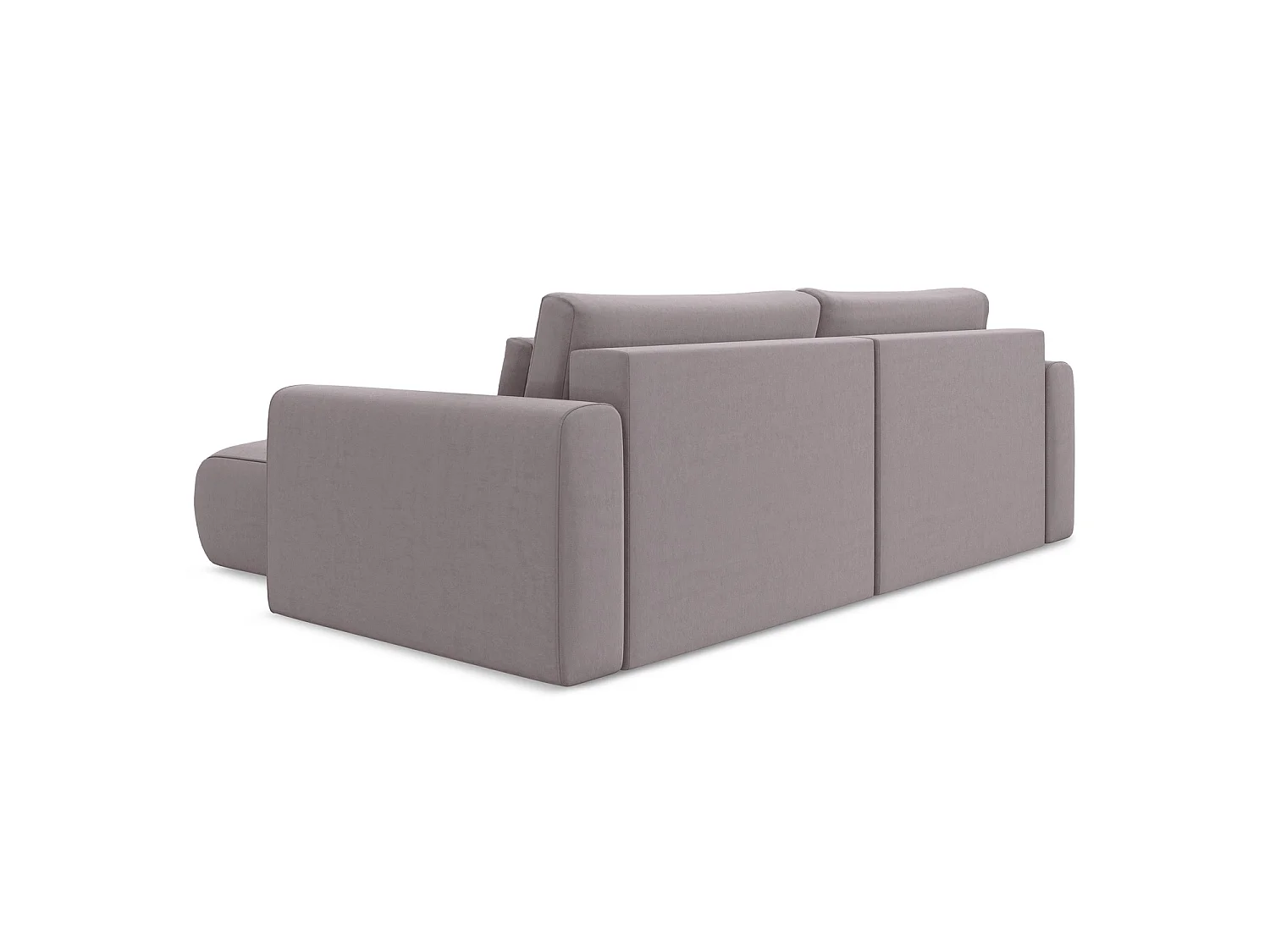 2-Sitzer Ecksofa mit Schlaffunktion - Ecke Rechts - Samt - Lavendel - PERUGIA
