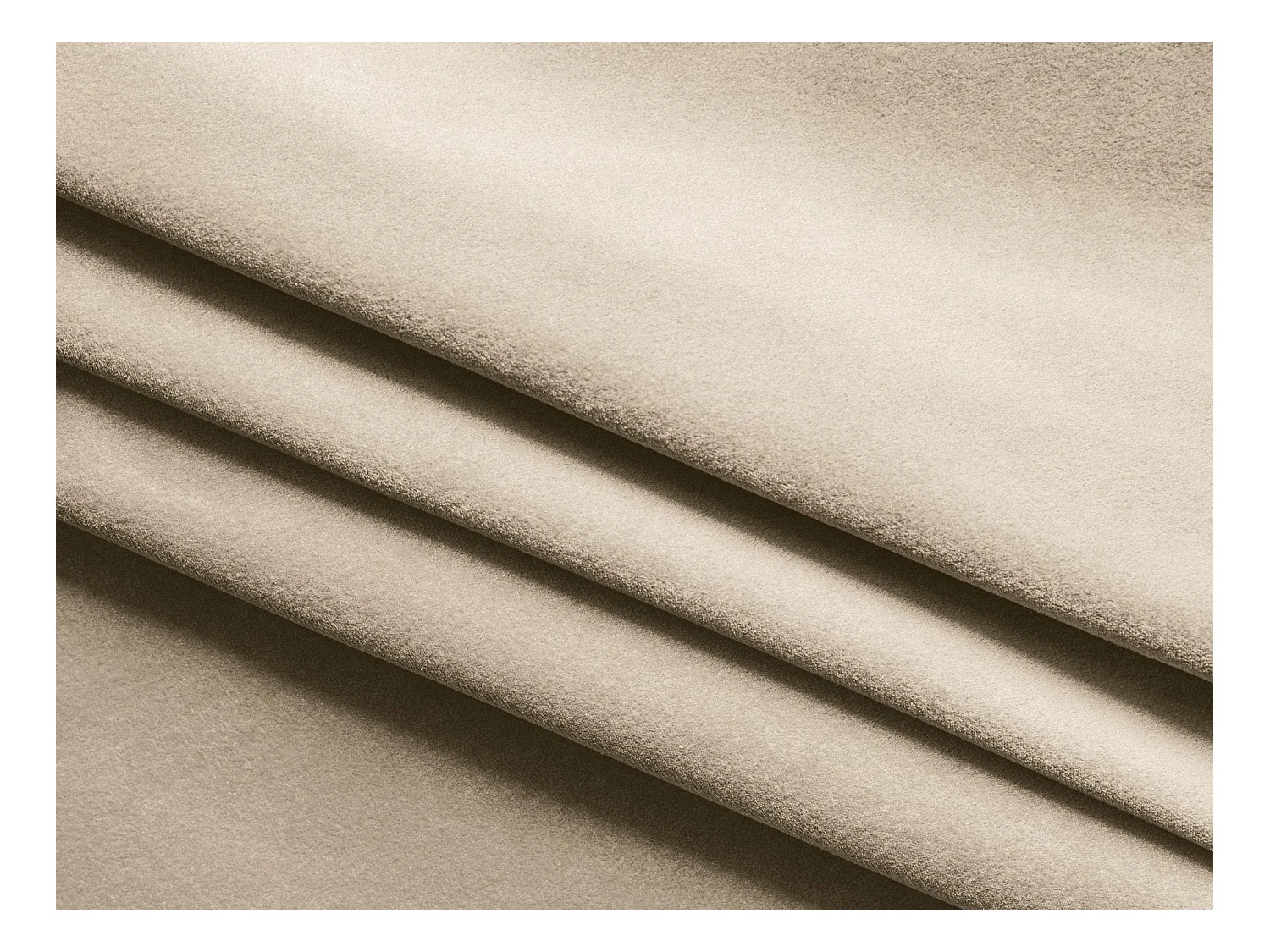 Canapé d’angle 3 places droit convertible en velours - beige clair - KAPUA