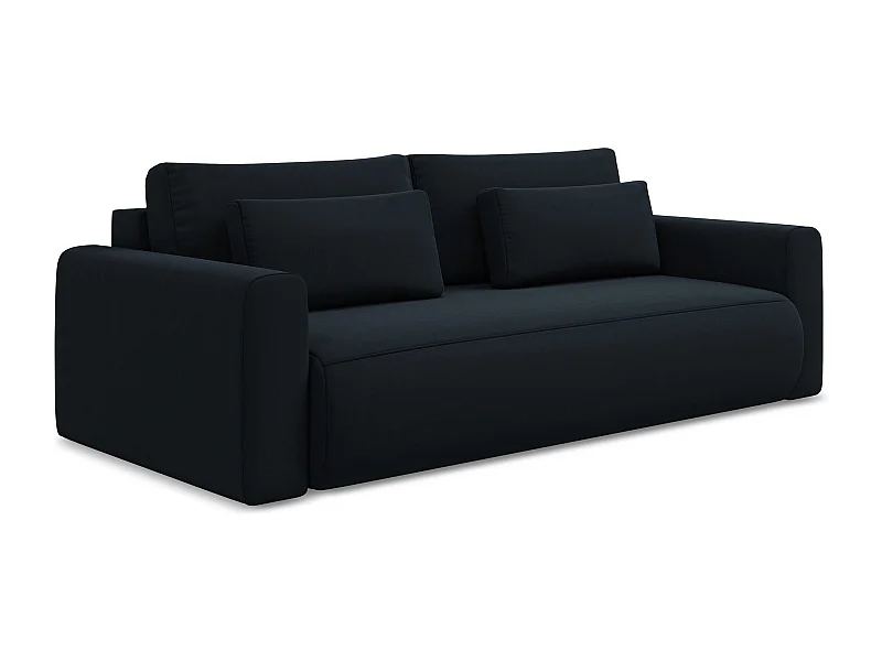 3-Sitzer Sofa mit Schlaffunktion - - Samt - Königsblau - KAPUA
