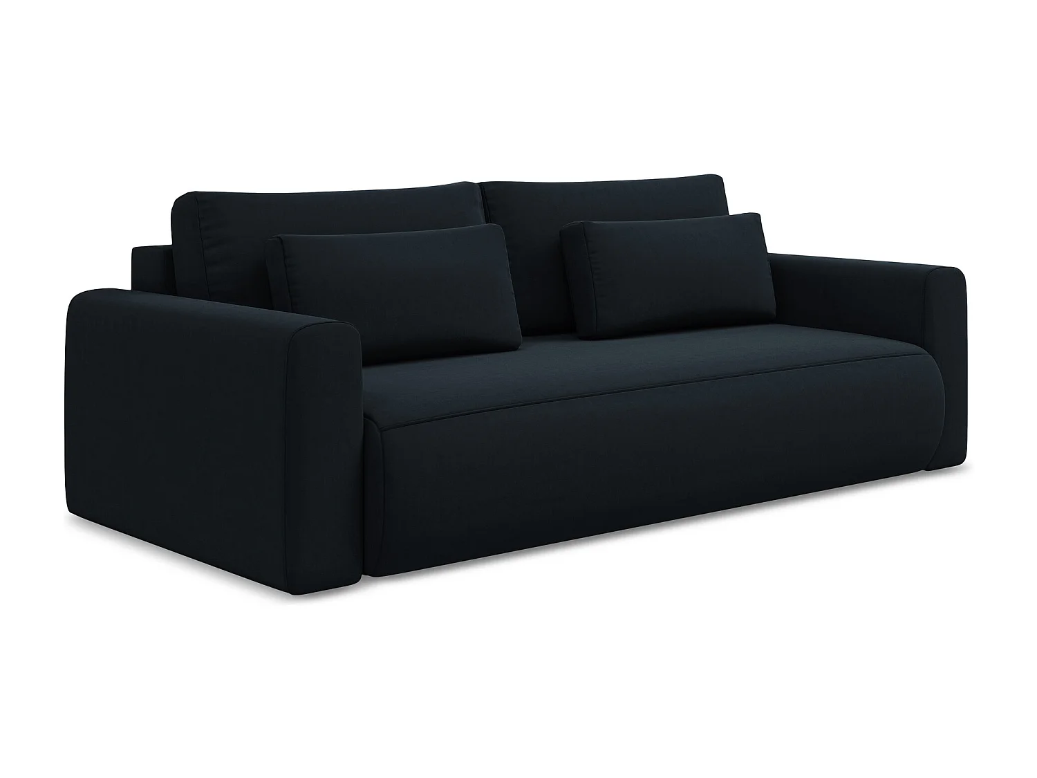 3-Sitzer Sofa mit Schlaffunktion - - Samt - Königsblau - KAPUA