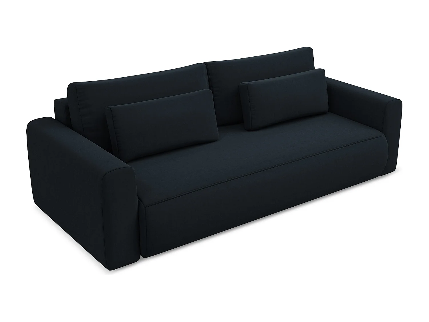 3-Sitzer Sofa mit Schlaffunktion - - Samt - Königsblau - KAPUA