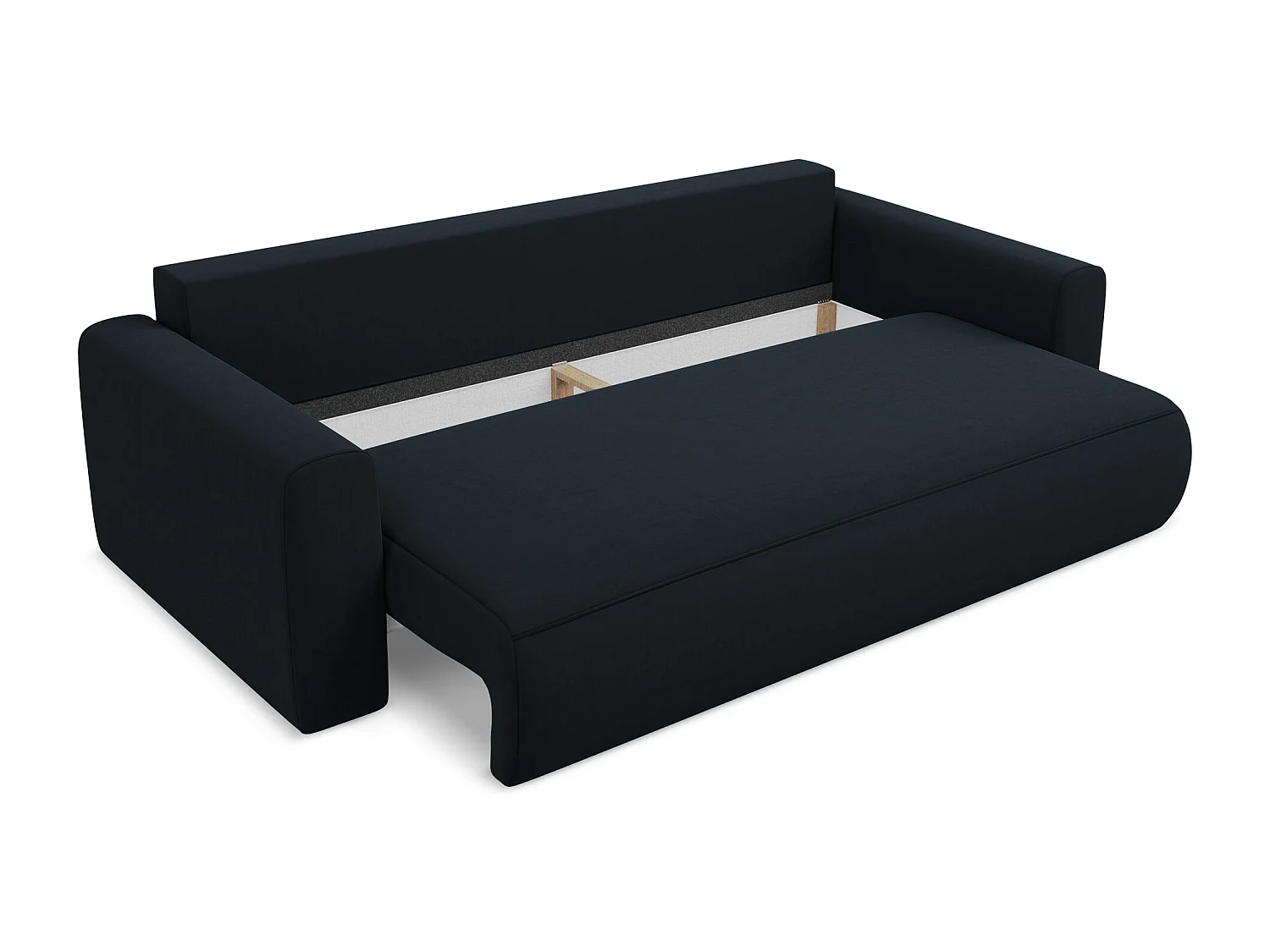 3-Sitzer Sofa mit Schlaffunktion - - Samt - Königsblau - KAPUA