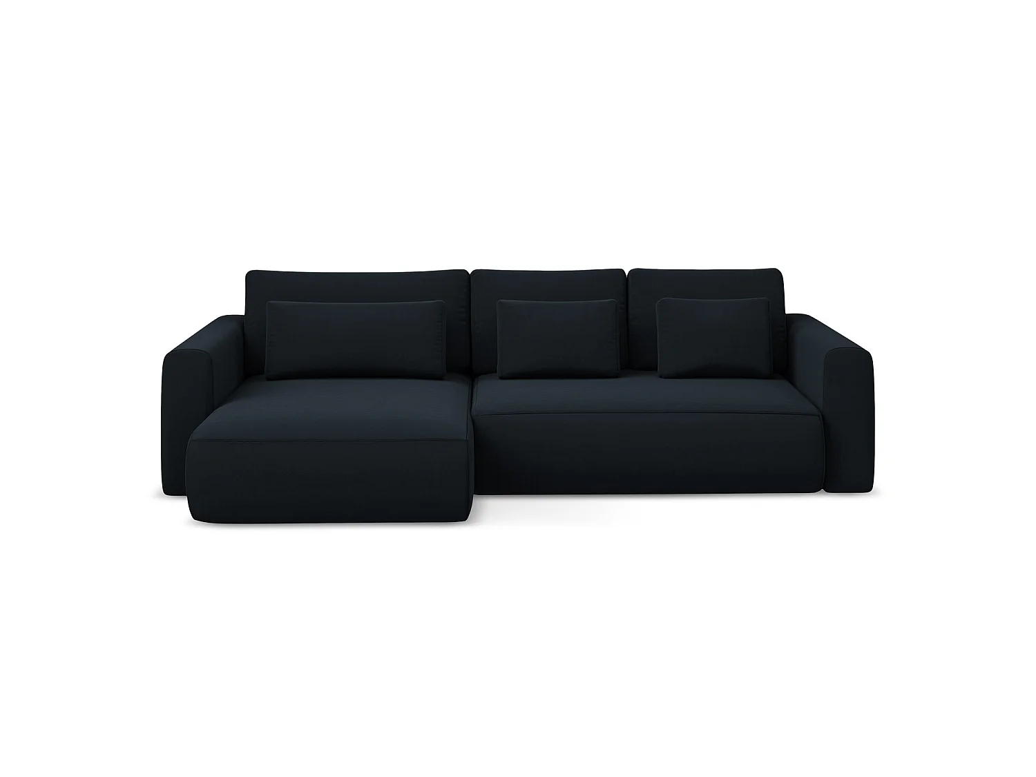 3-Sitzer Ecksofa mit Schlaffunktion - Ecke Links - Samt - Königsblau - PERUGIA