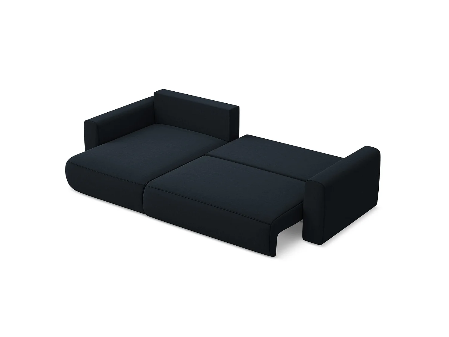 3-Sitzer Ecksofa mit Schlaffunktion - Ecke Links - Samt - Königsblau - PERUGIA