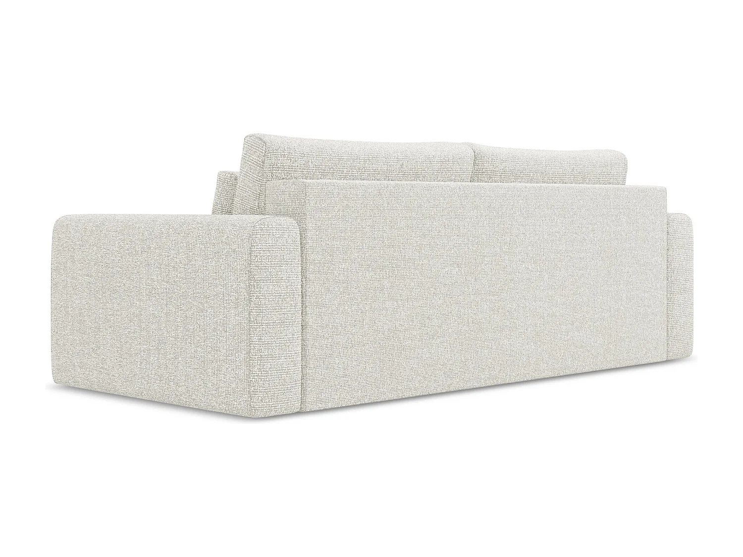 Sofá cama de 3 plazas de tela texturizada beige claro - KAPUA