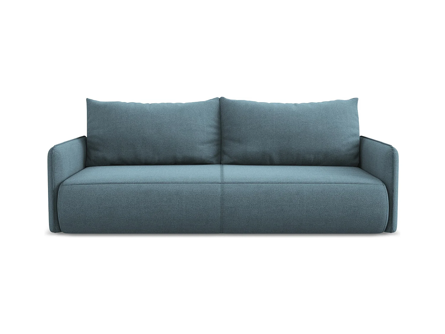 3-Sitzer Sofa mit Schlaffunktion - - Strukturstoff - Hellblau - NANEA