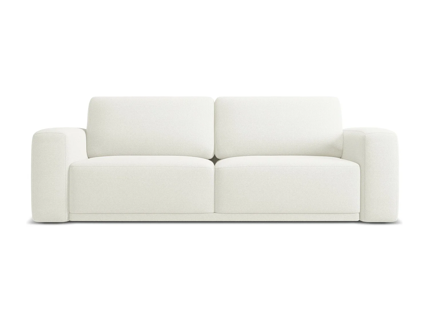 3-Sitzer Sofa mit Schlaffunktion - - Chenille - Weiß - KAILA