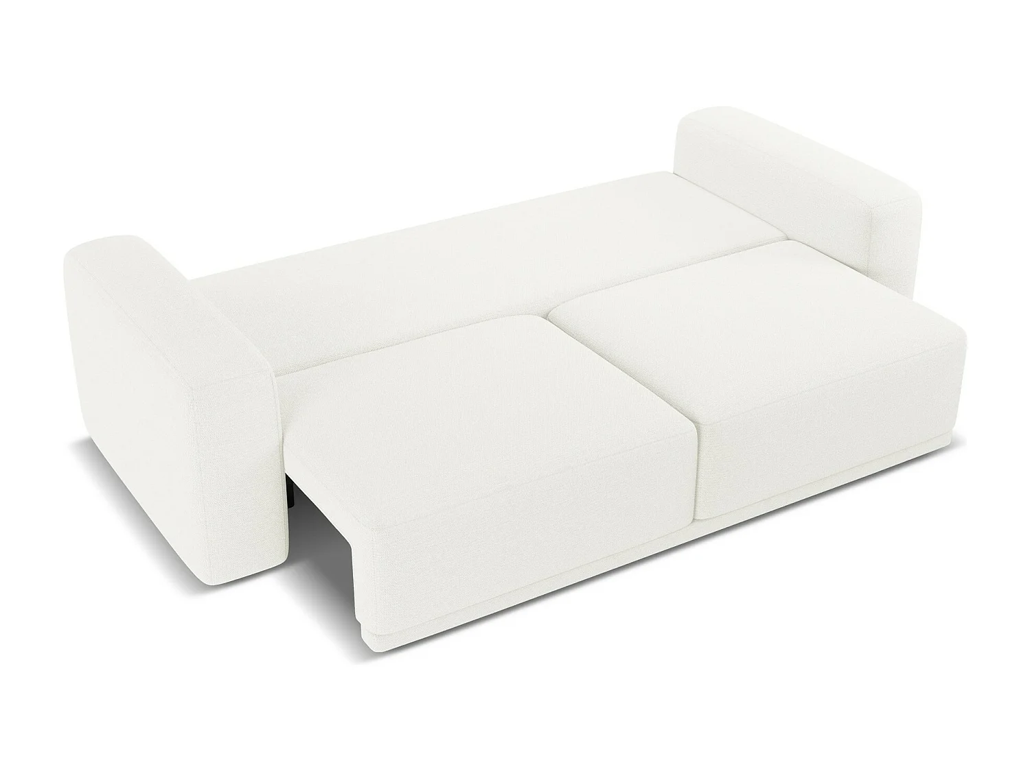 3-Sitzer Sofa mit Schlaffunktion - - Chenille - Weiß - KAILA