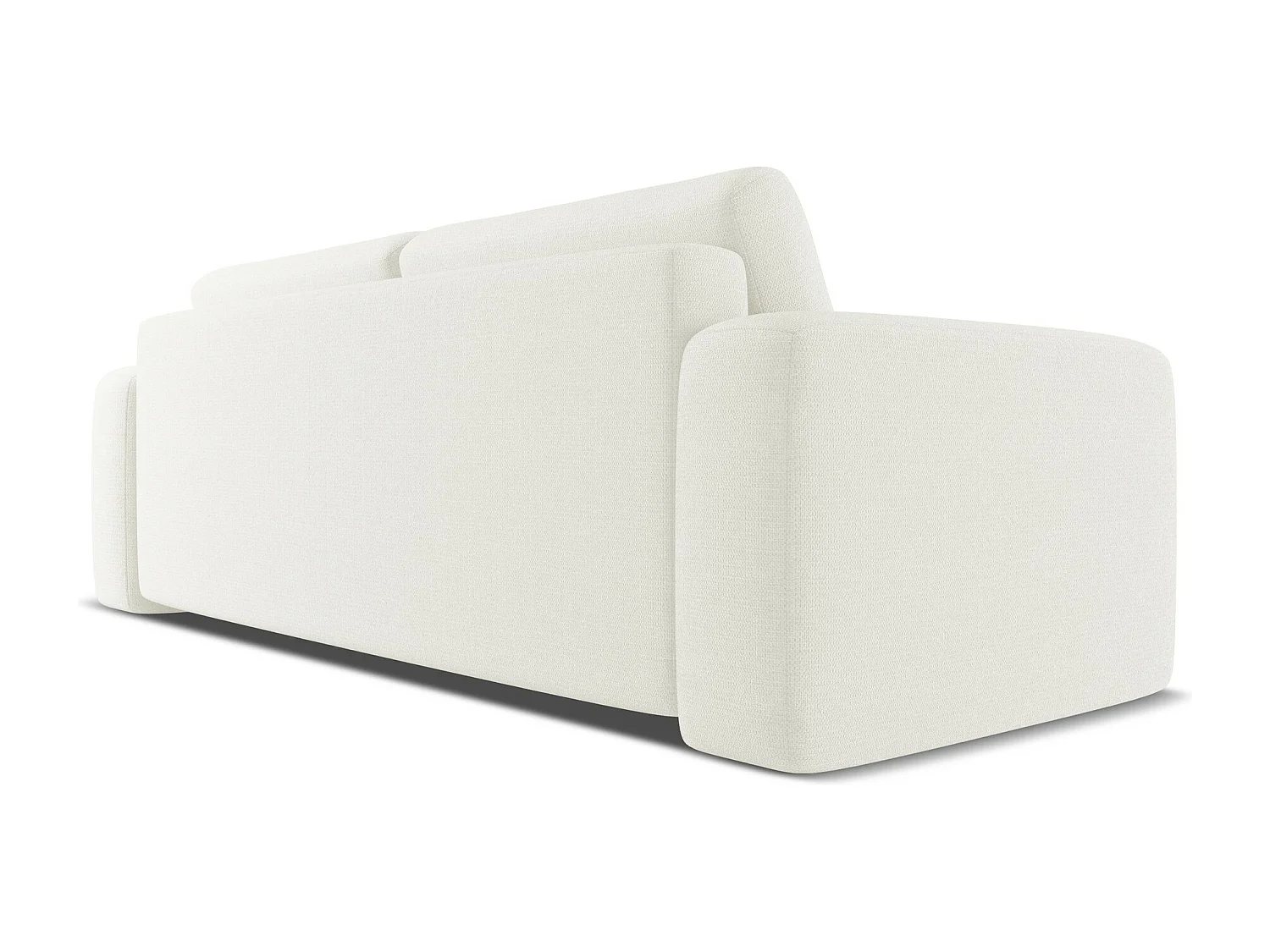 3-Sitzer Sofa mit Schlaffunktion - - Chenille - Weiß - KAILA