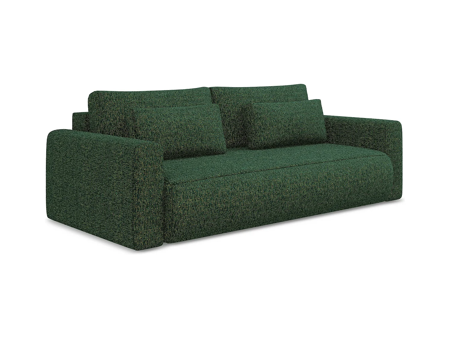 3-Sitzer Sofa mit Schlaffunktion - - Strukturstoff - Grün - KAPUA