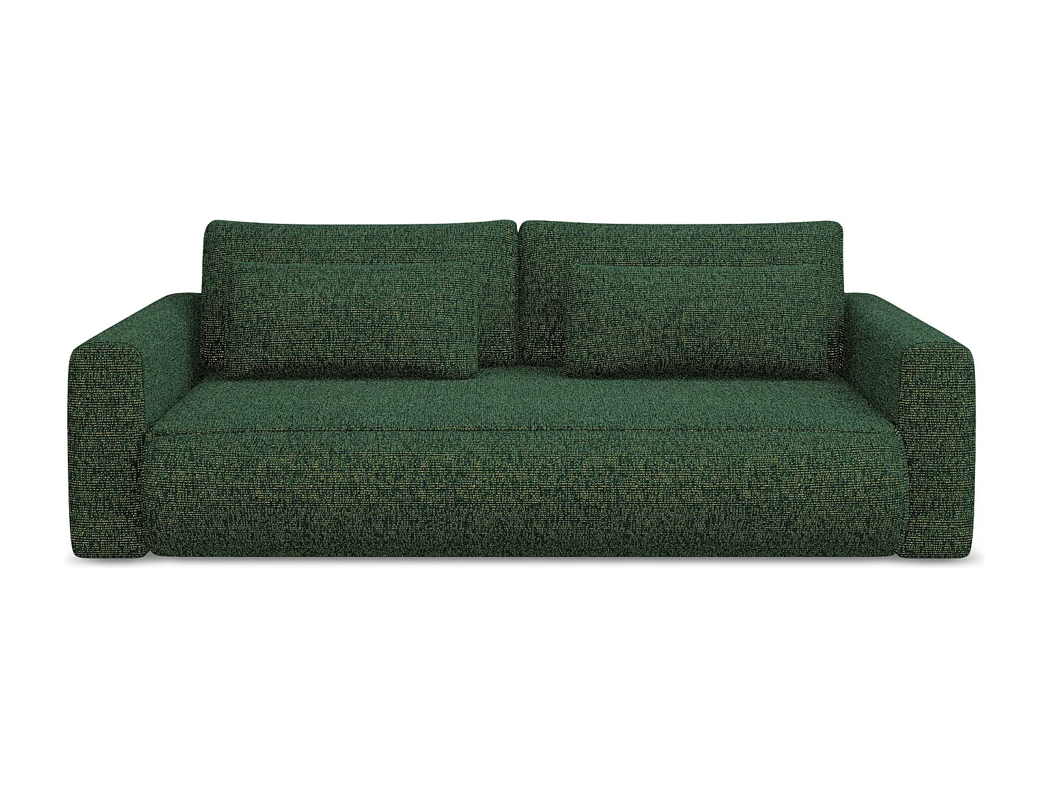 Canapé 3 places convertible en tissu texturé - vert - KAPUA