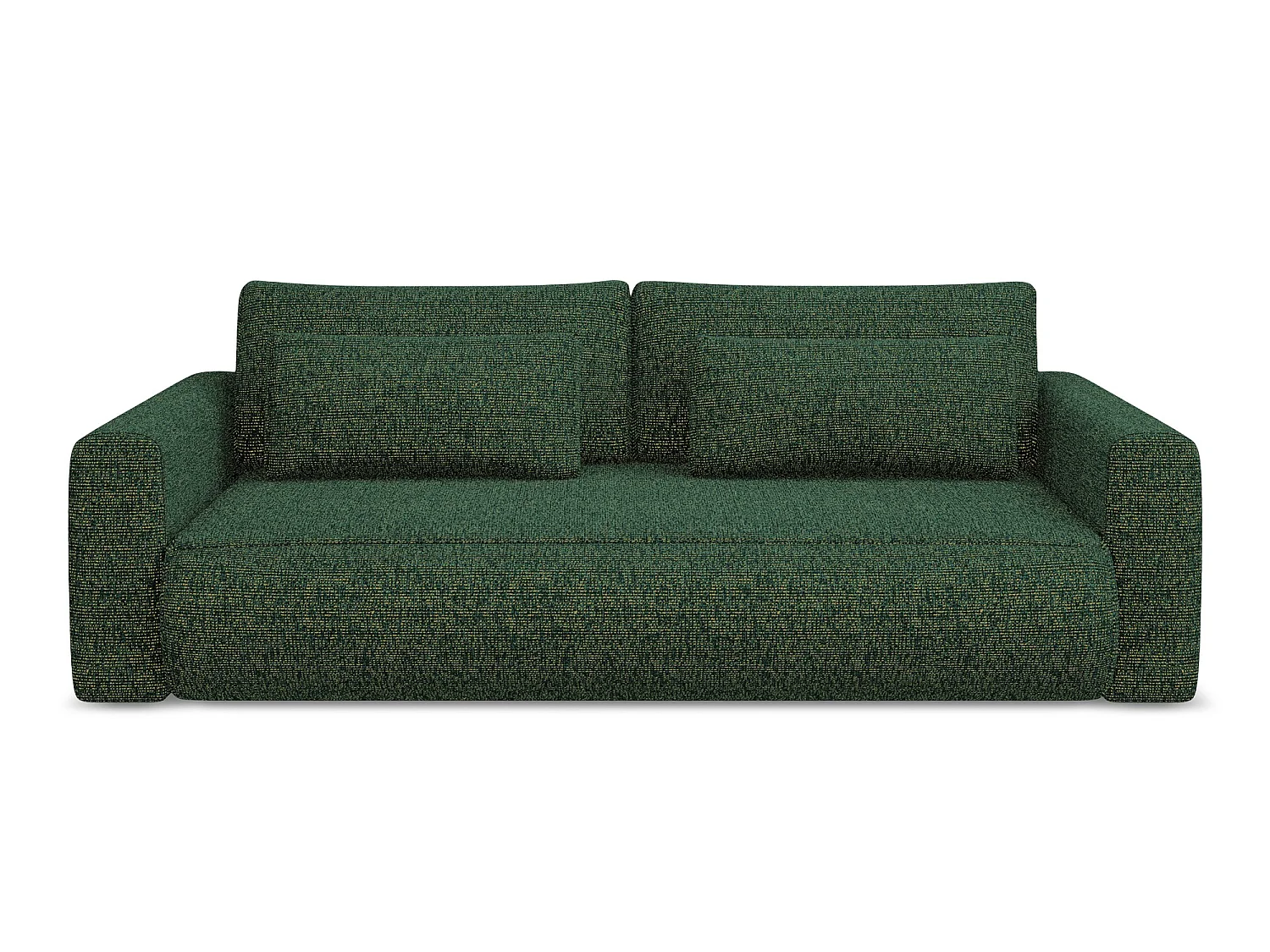 Canapé convertible 3 places en tissu vert KAPUA