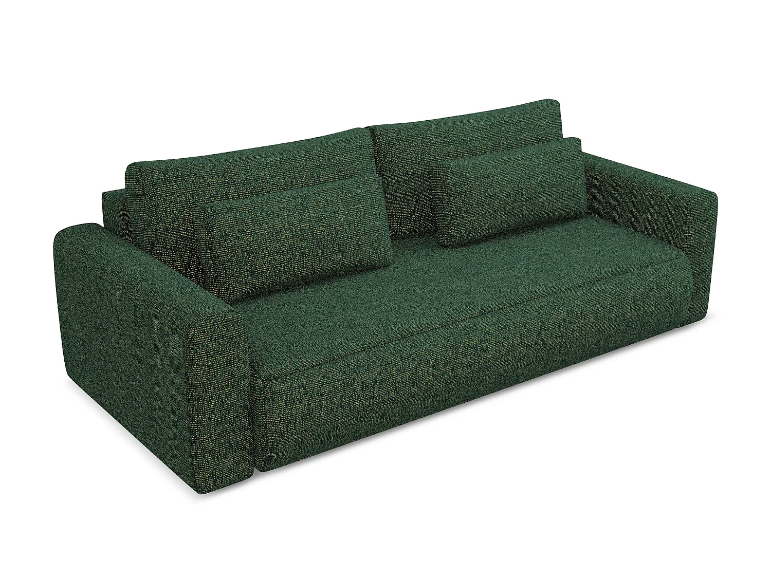 Canapé convertible 3 places en tissu vert KAPUA