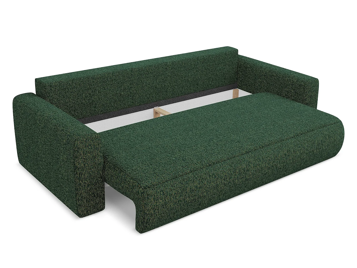 Canapé convertible 3 places en tissu vert KAPUA