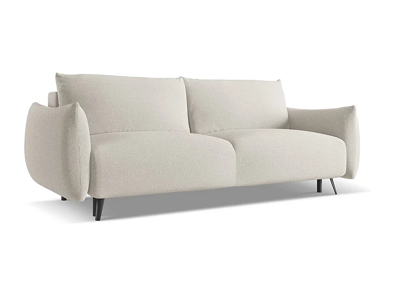3-Sitzer Sofa mit Schlaffunktion - - Chenille - Silber - MALIE