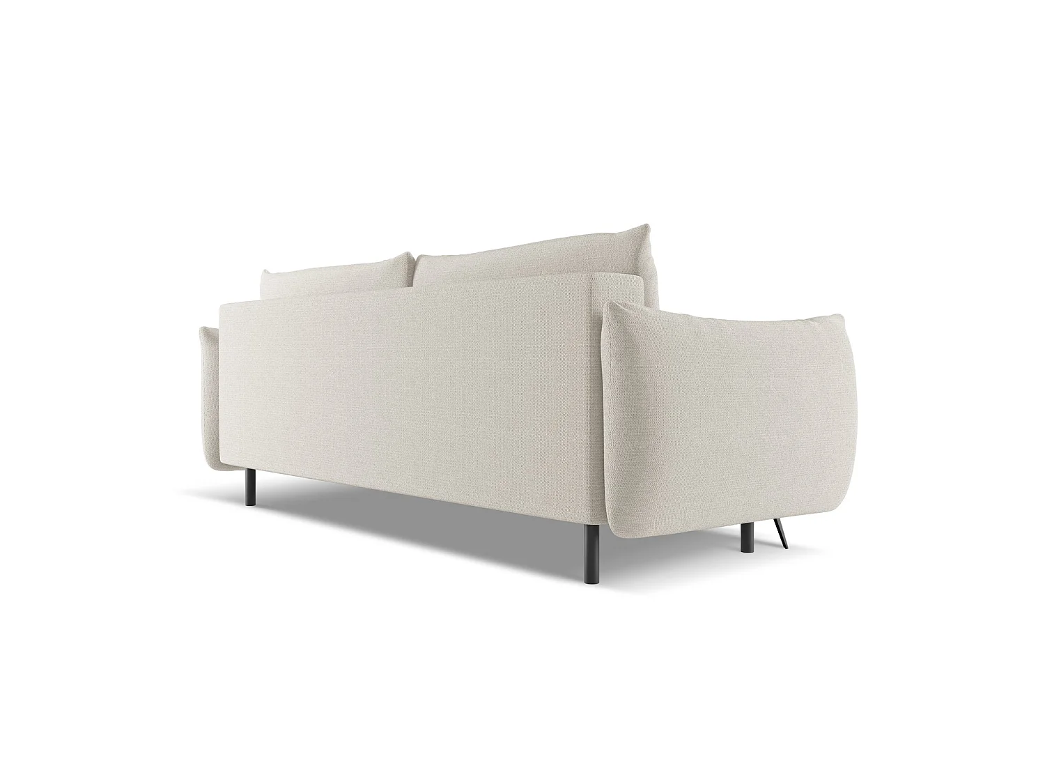 Canapé 3 places convertible en tissu chenille - argent - GENOVA