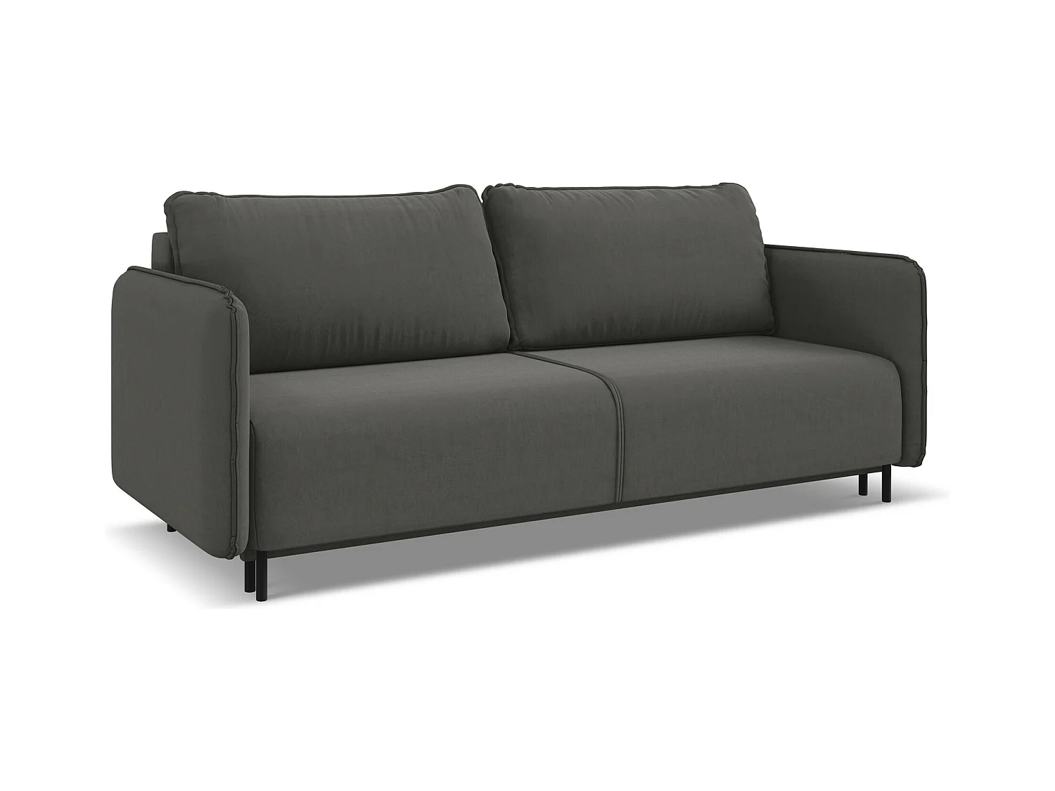 3-Sitzer Sofa mit Schlaffunktion - - Samt - Stahl - LUANA