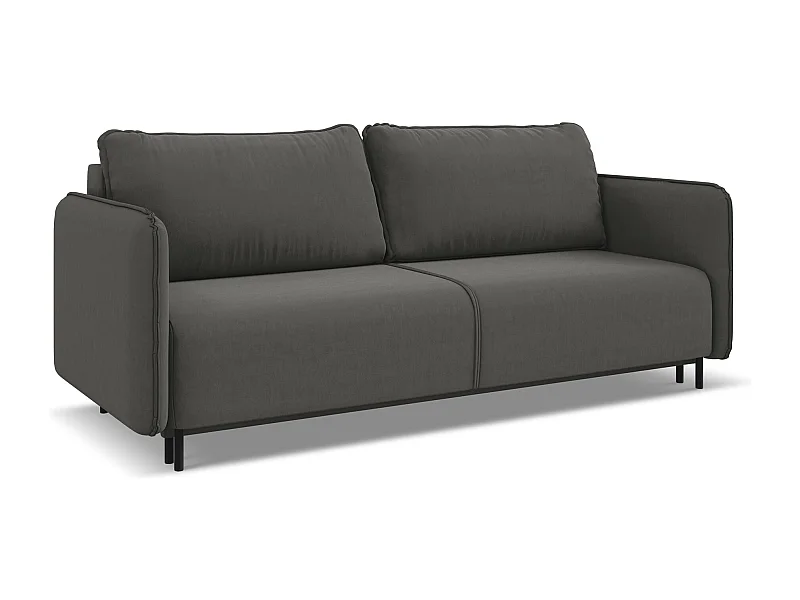 3-Sitzer Sofa mit Schlaffunktion - - Samt - Stahl - LUANA