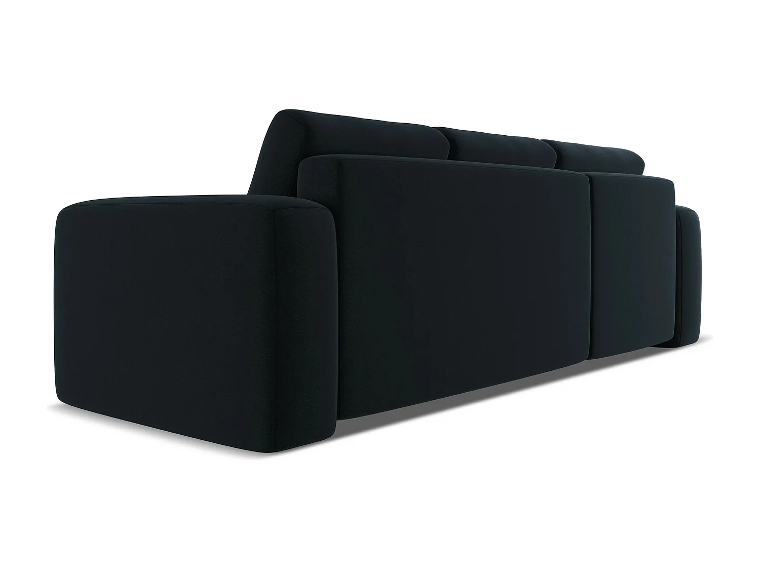 3-Sitzer Ecksofa mit Schlaffunktion - Ecke Links - Samt - Königsblau - KAILA