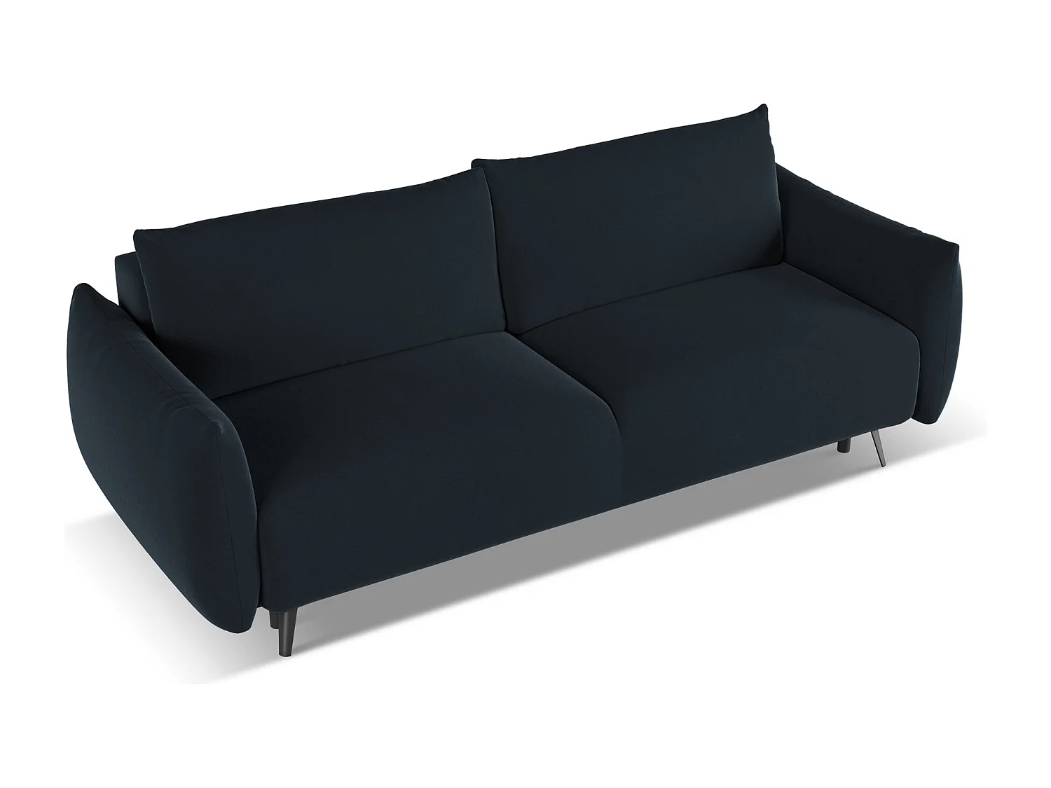 3-Sitzer Sofa mit Schlaffunktion - - Samt - Königsblau - MALIE