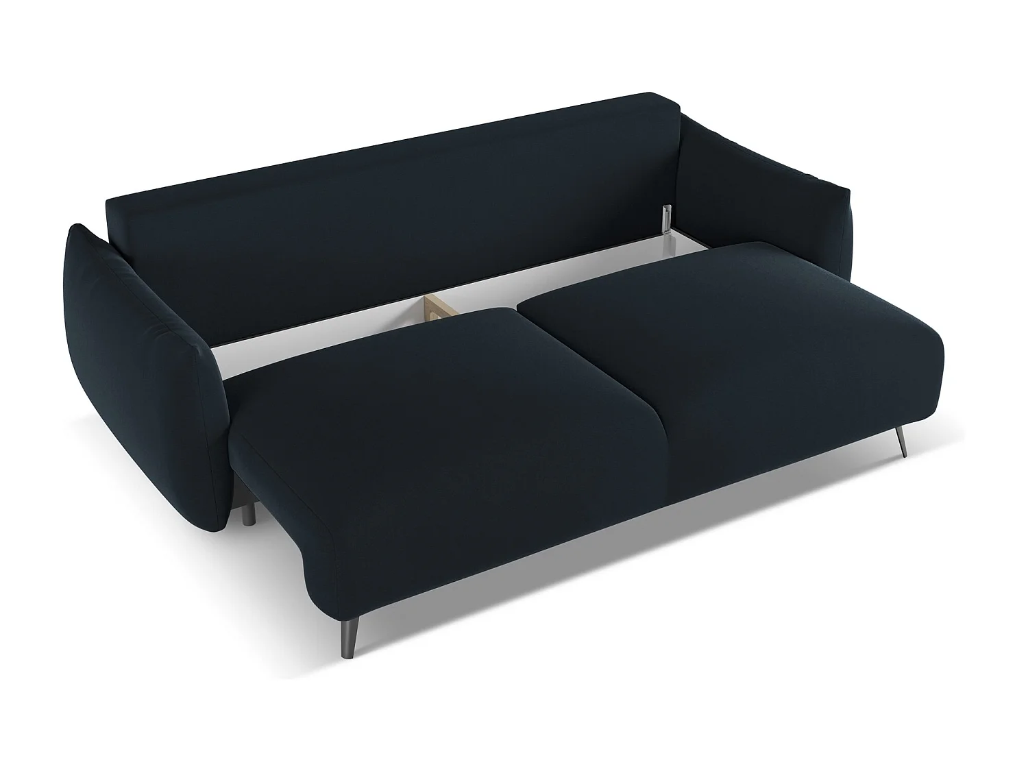 3-Sitzer Sofa mit Schlaffunktion - - Samt - Königsblau - MALIE