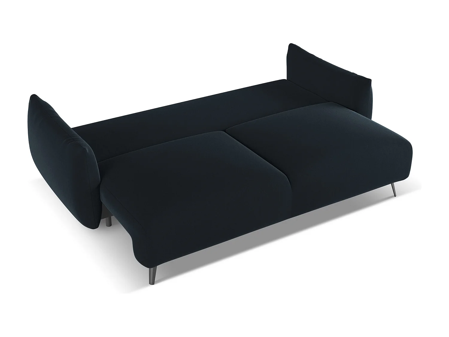 3-Sitzer Sofa mit Schlaffunktion - - Samt - Königsblau - MALIE