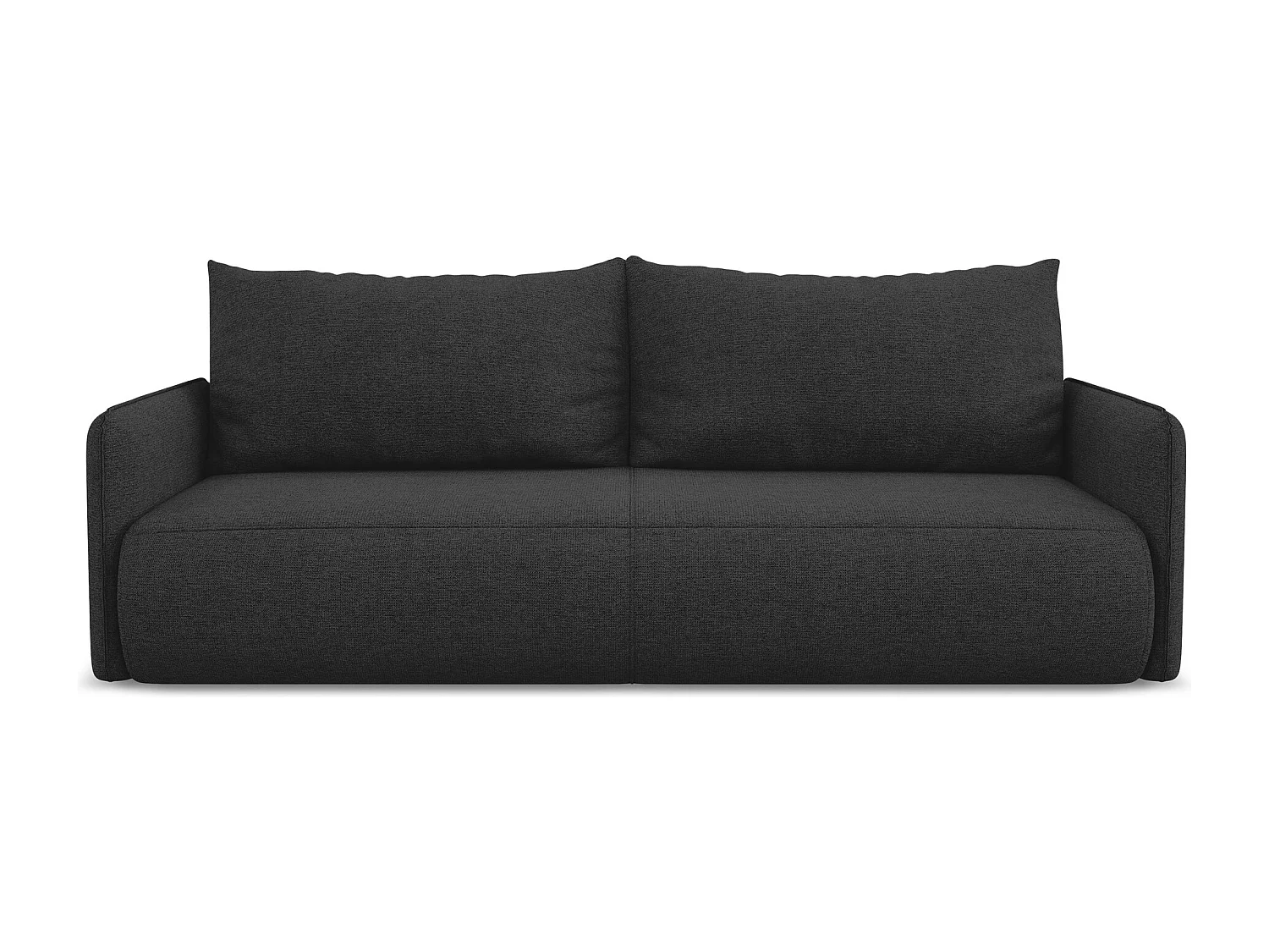 3-Sitzer Sofa mit Schlaffunktion - - Chenille - Anthrazit - NANEA