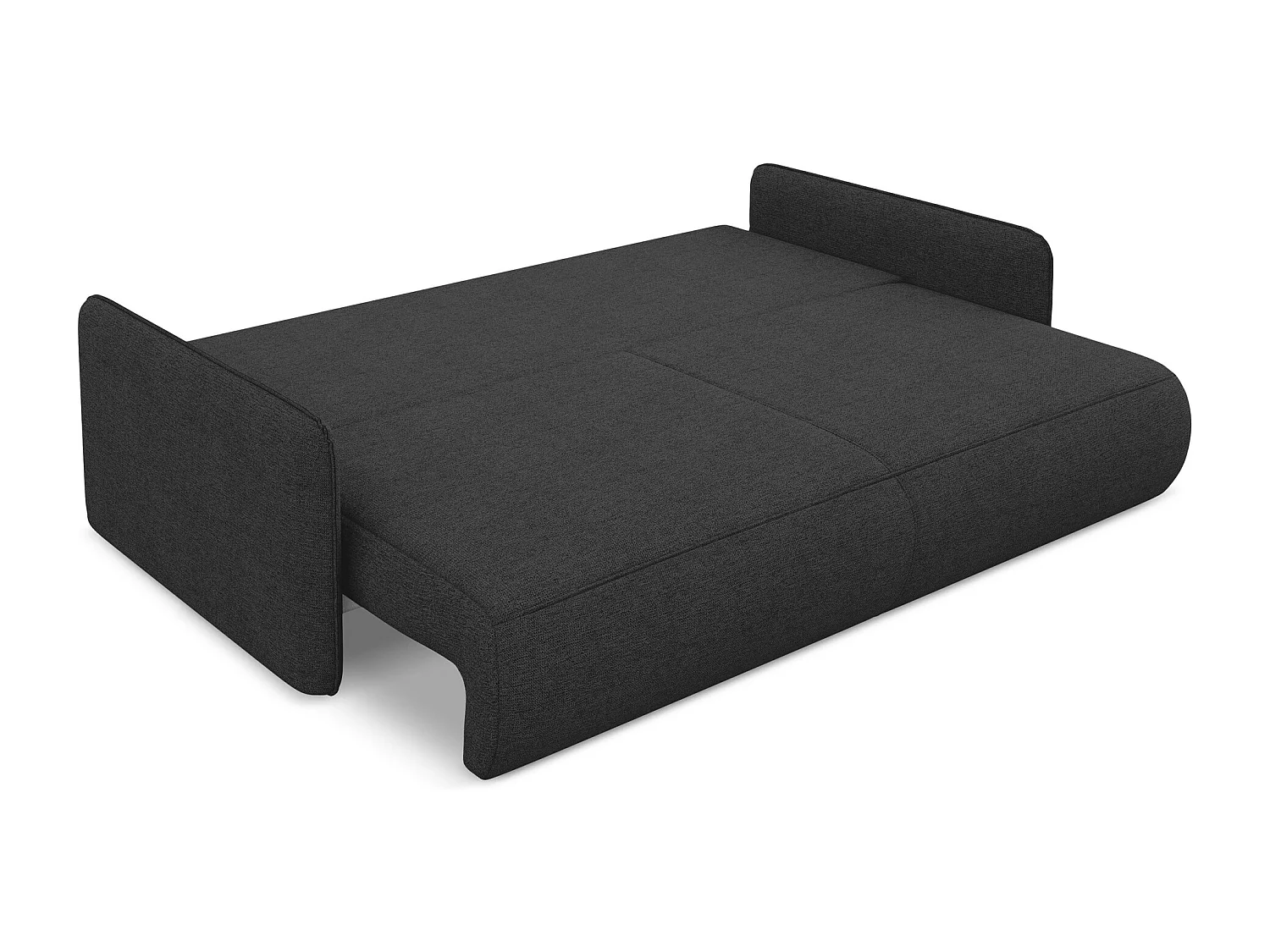 3-Sitzer Sofa mit Schlaffunktion - - Chenille - Anthrazit - NANEA