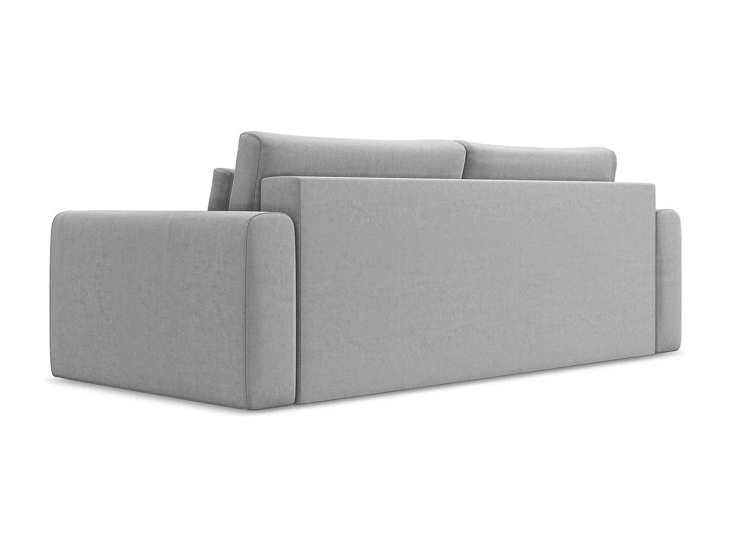 Canapé 3 places convertible en velours - gris - KAPUA