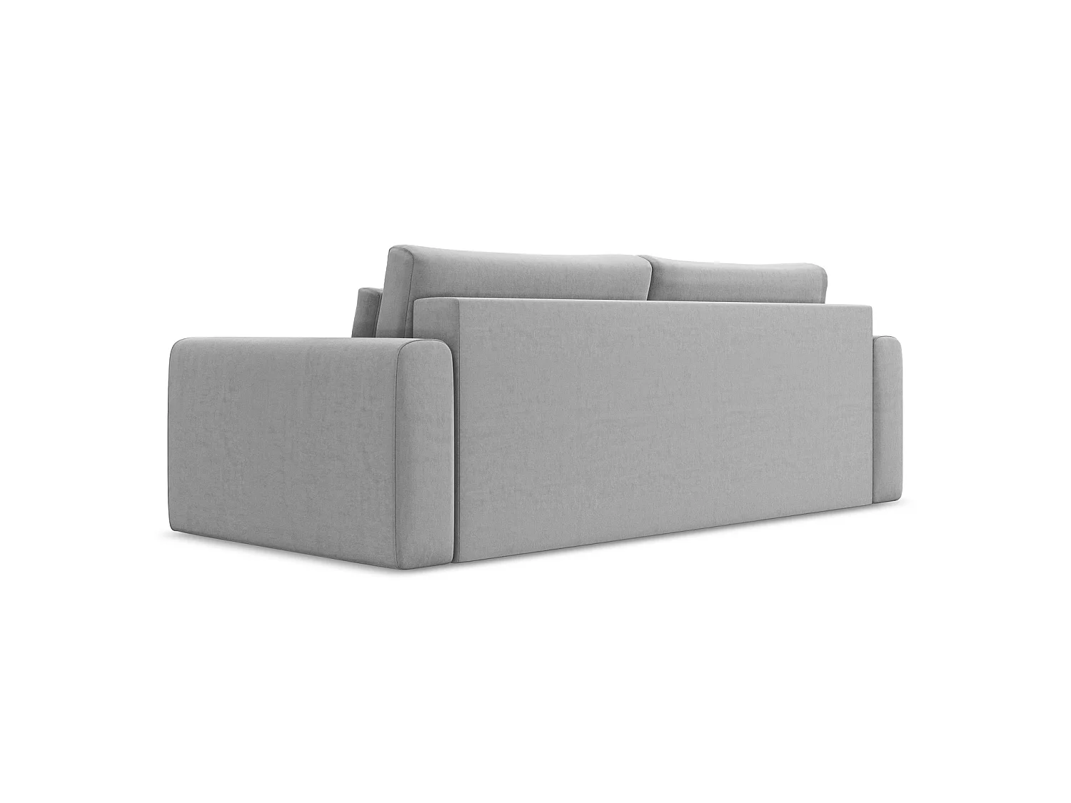 3-Sitzer Sofa mit Schlaffunktion - - Samt - Grau - PERUGIA