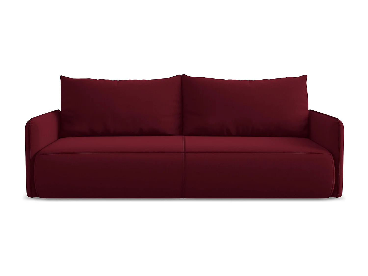 Driezits-slaapbank van bourgondië velours - NANEA