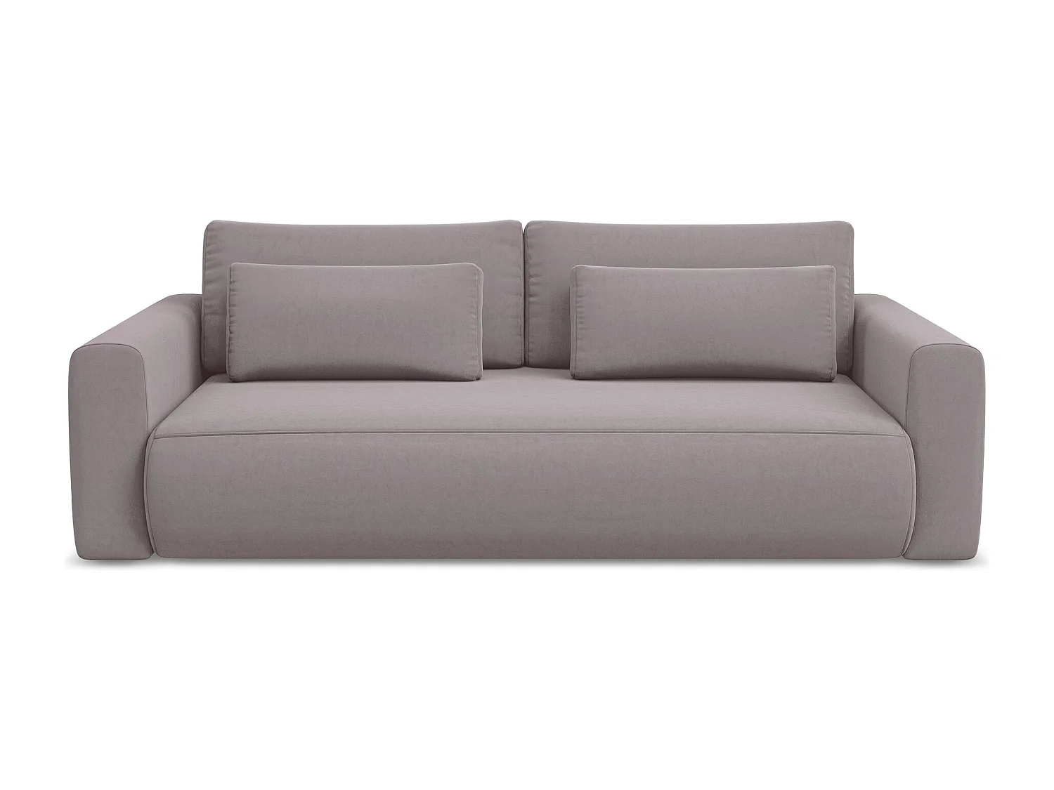 Canapé 3 places convertible en velours - lavande - KAPUA