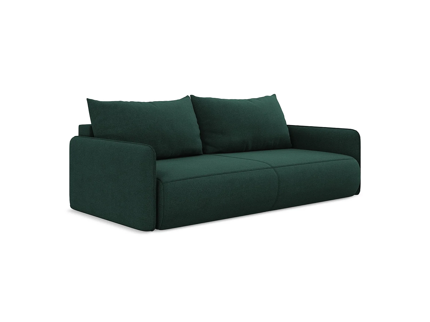 Canapé 3 places convertible en tissu texturé - bouteille verte - PALERMO