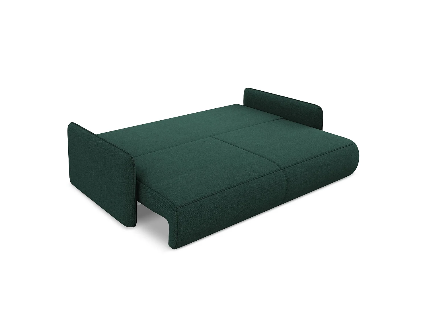 Canapé 3 places convertible en tissu texturé - bouteille verte - PALERMO