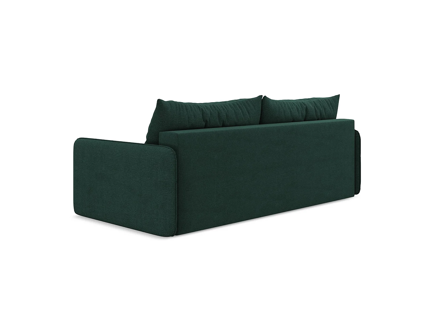 Canapé 3 places convertible en tissu texturé - bouteille verte - PALERMO