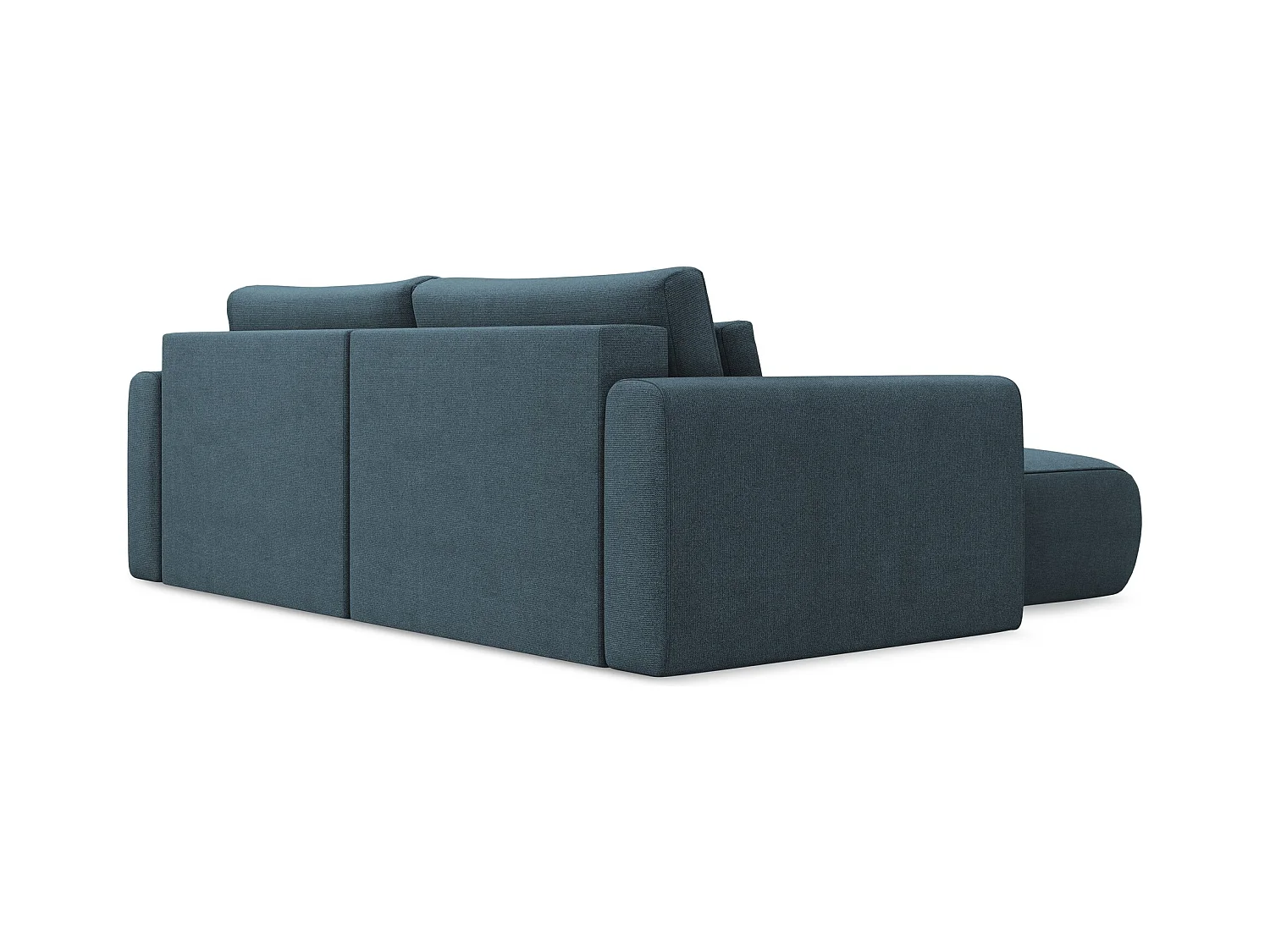 2-Sitzer Ecksofa mit Schlaffunktion - Ecke Links - Strukturstoff - Jeans - KAPUA