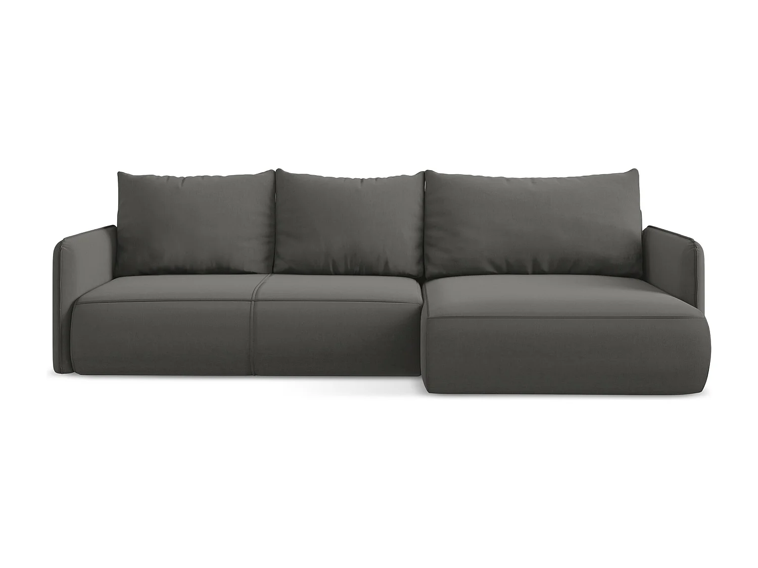 Hoekslaapbank rechts van staal velours - NANEA