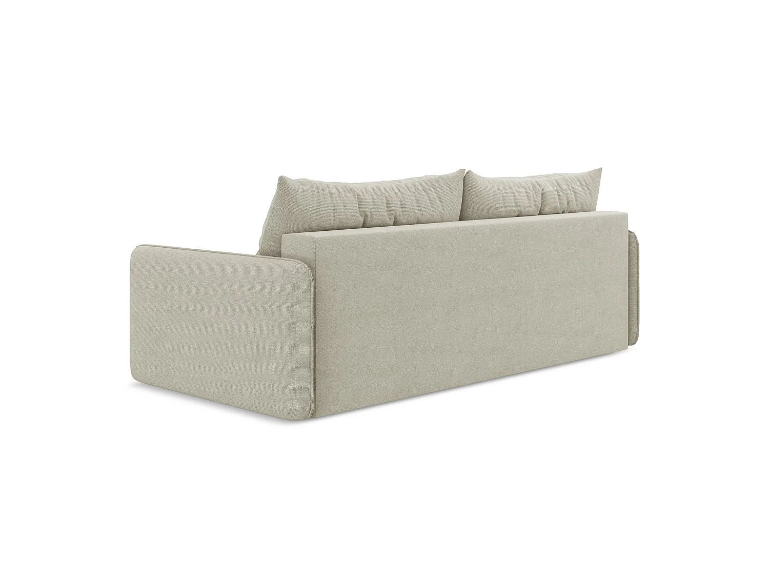 Canapé 3 places convertible en tissu texturé - beige clair - PALERMO